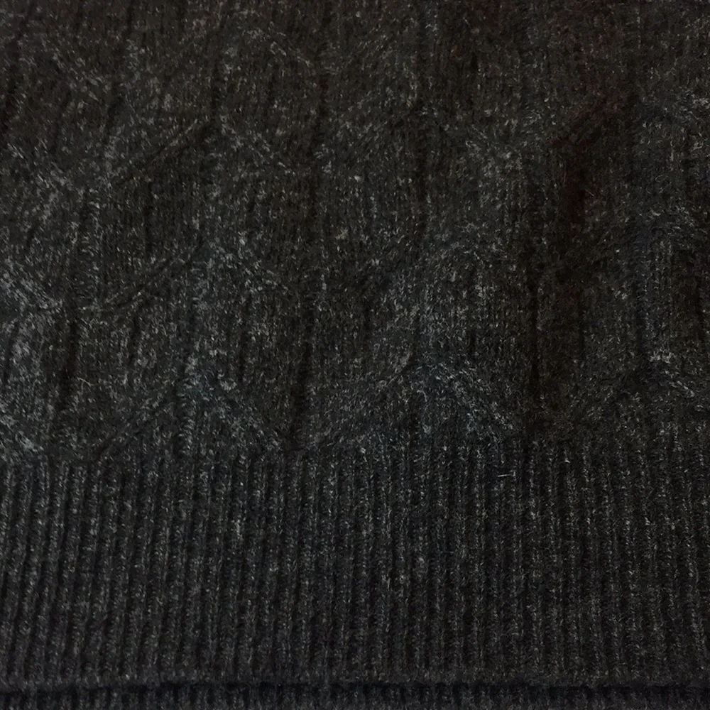 Jos A Banks Reserve Wool Blend Gray Cable Knit Sweater Size Large